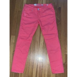 Seven7 Skinny Crop Coral Jeans - Size 10 NWT